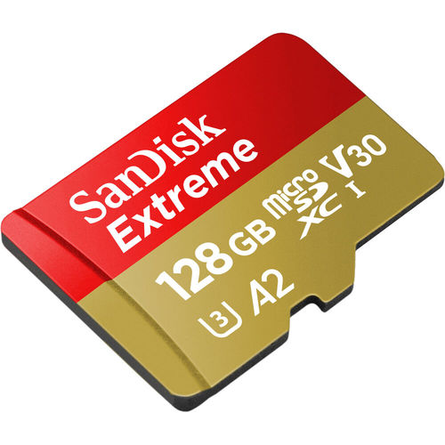 כרטיס זיכרון SanDisk 128GB Extreme UHS-I microSDXC