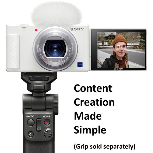 מצלמה קומפקטית לוולוגים Sony DSC-ZV1 (White)