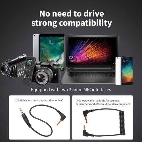 ערכת וולוגרים K&F Concept KF10.015 CMM-800 Micriphone & Tripod Vlogger kit