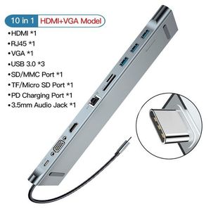 תחנת עגינה - Baseus USB-C HUB For Macbook / Smartphone 10-in-1