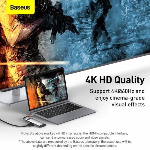 תחנת עגינה - Baseus USB-C HUB For Macbook / Smartphone 8-in-1
