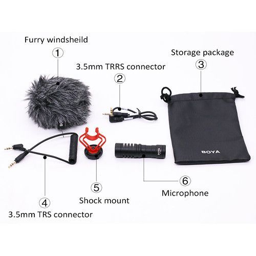 מיקרופון BOYA BY-MM1 Mini Cardioid Shotgun