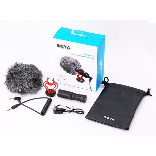 מיקרופון BOYA BY-MM1 Mini Cardioid Shotgun