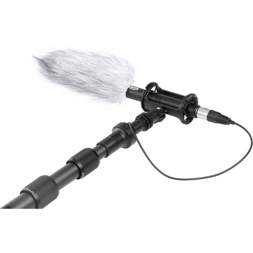 מוט בום עם כבל XLR מובנה BOYA BY-PB25 Universal Carbon Fiber Boompole