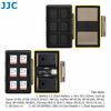 קייס קשיח לכרטיסי זכרון + סוללות - JJC Memory Card Case - 6xSD + 2xBattery