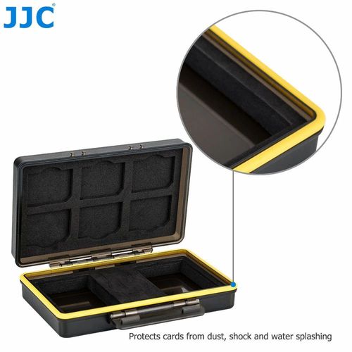 קייס קשיח לכרטיסי זכרון + סוללות - JJC Memory Card Case - 6xSD + 2xBattery
