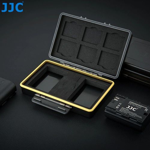 קייס קשיח לכרטיסי זכרון + סוללות - JJC Memory Card Case - 6xSD + 2xBattery