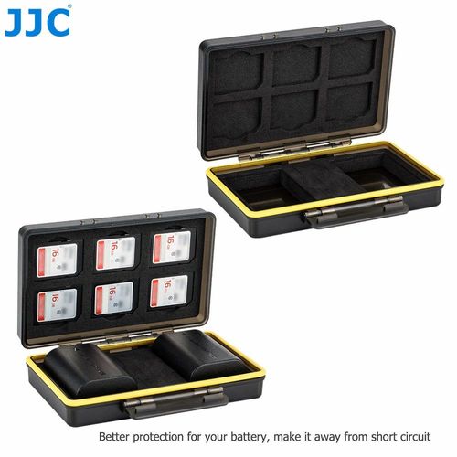 קייס קשיח לכרטיסי זכרון + סוללות - JJC Memory Card Case - 3xXQD/CFexpress + 2xBattery