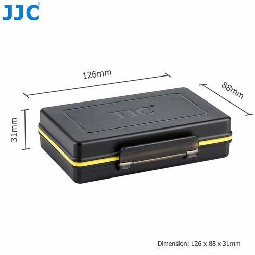 קייס קשיח לכרטיסי זכרון + סוללות - JJC Memory Card Case - 3xXQD/CFexpress + 2xBattery