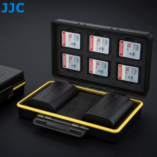 קייס קשיח לכרטיסי זכרון + סוללות - JJC Memory Card Case - 3xXQD/CFexpress + 2xBattery