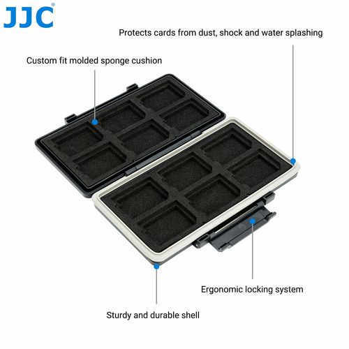 קייס קשיח לכרטיסי זכרון JJC Memory Card Case 12xCFexpress Type-A + 12xSD