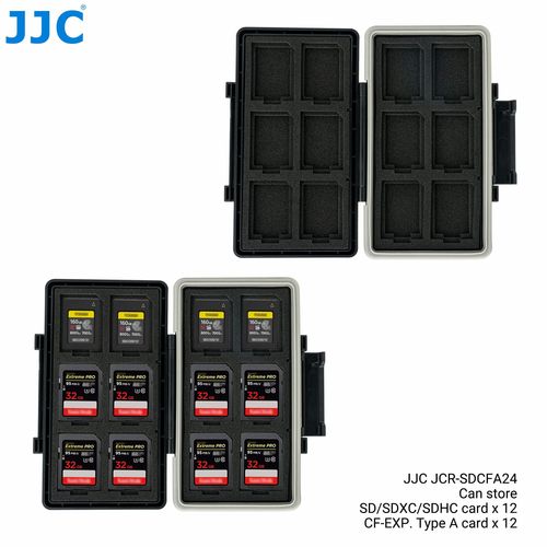 קייס קשיח לכרטיסי זכרון JJC Memory Card Case 12xCFexpress Type-A + 12xSD