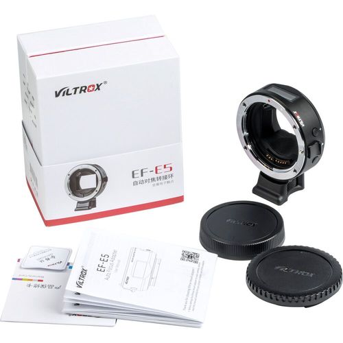 מתאם Viltrox EF-E5 Mark V OLED Canon EF lens to Sony E/FE Body