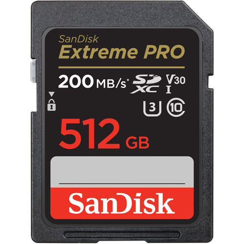 כרטיס זיכרון SanDisk 512GB Extreme PRO UHS-I SDXC