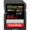כרטיס זיכרון SanDisk 64GB Extreme PRO UHS-II SDXC