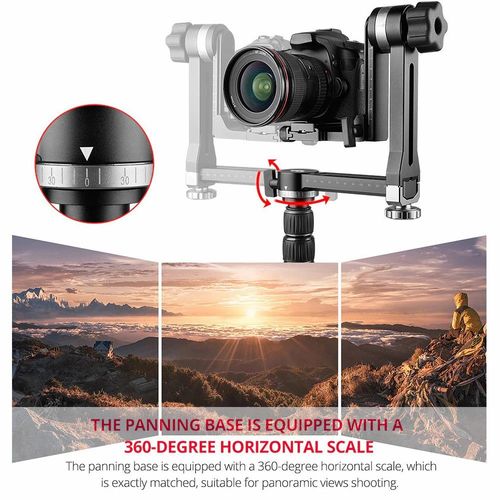 ראש גימבל לחצובה Heavy Duty 360° Panoramic Gimbal Tripod Head