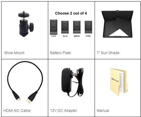 מוניטור Lilliput 7'' field hdmi out 5d-II/0/P
