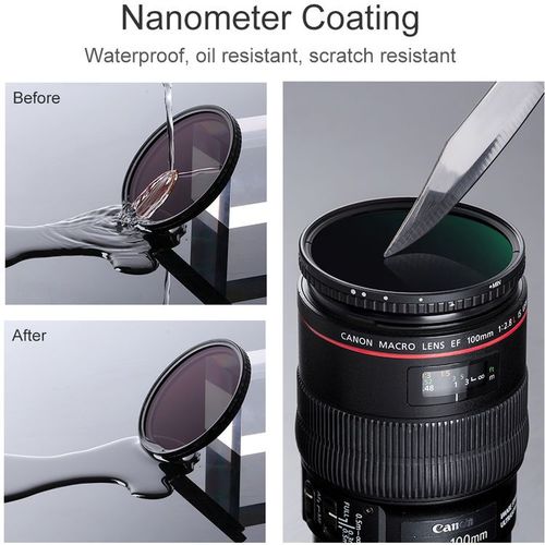 פילטר - K&F Concept Nano-X PRO Variable Fader ND8-ND128 Filter 43mm