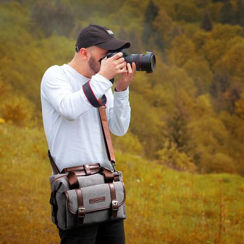 תיק צד K&F Concept KF13.079 Messenger Shoulder Camera Bag (Gray)