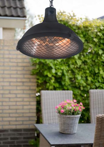 מחמם חוצות חשמלי תלוי + שלט 900W/1200W/2100W (צבע שחור)