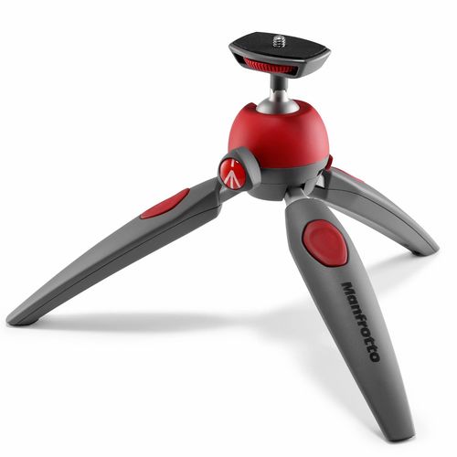חצובה שולחנית 2 שלבים Manfrotto Pixi EVO בצבע אדום