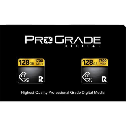 מארז זוג כרטיסי זיכרון ProGrade 128GB CFexpress Type B 2.0 Gold