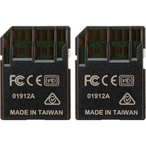 זוג כרטיסי זיכרון ProGrade 128GB SDXC UHS-II V60 Gold