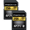 זוג כרטיסי זיכרון ProGrade 256GB SDXC UHS-II V60 Gold