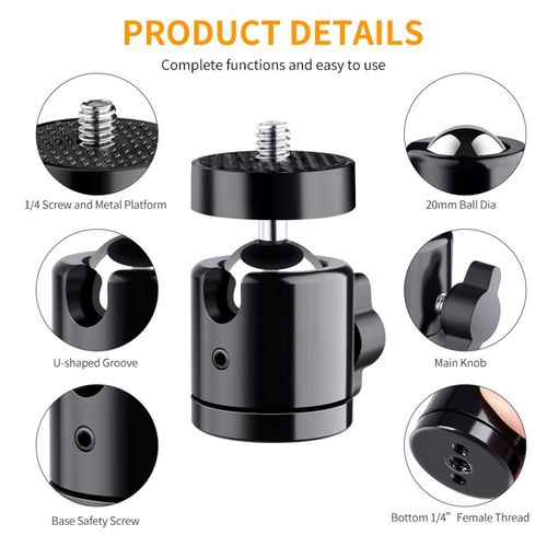 ראש כדורי K&F Concept Mini Ball Head 
