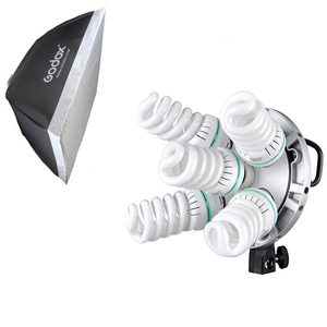 תאורה קבועה ל-5 נורות כולל סופטבוקס Godox TL-5K with 60X60cm Softbox