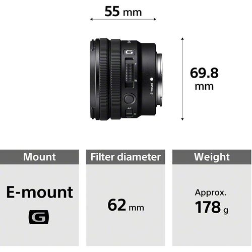 עדשה Sony E 10-20mm f/4 PZ G