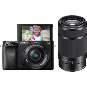 (Sony Alpha A6400 Double Kit 16-50mm + 55-210mm (Black