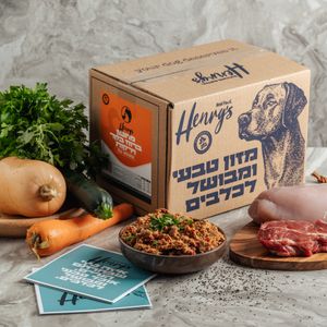 מזון ברווז בקר וירקות הנריס לכלב 6 ק"ג