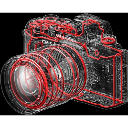 מצלמה OM SYSTEM OM-5 Kit 12-45mm f/4 PRO (Silver)
