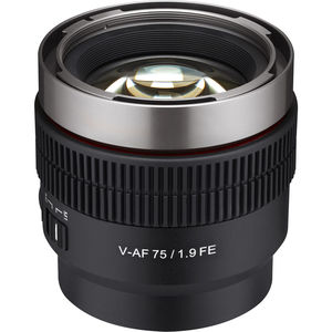 עדשת סינמה Samyang Cine V-AF 75mm T1.9 FE Sony E-Mount