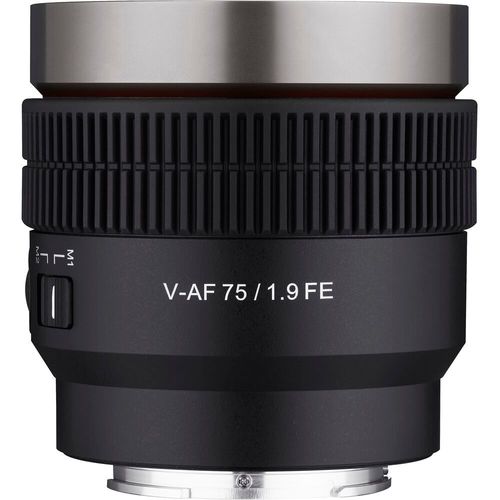 עדשת סינמה Samyang Cine V-AF 75mm T1.9 FE Sony E-Mount