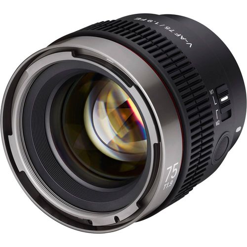 עדשת סינמה Samyang Cine V-AF 75mm T1.9 FE Sony E-Mount