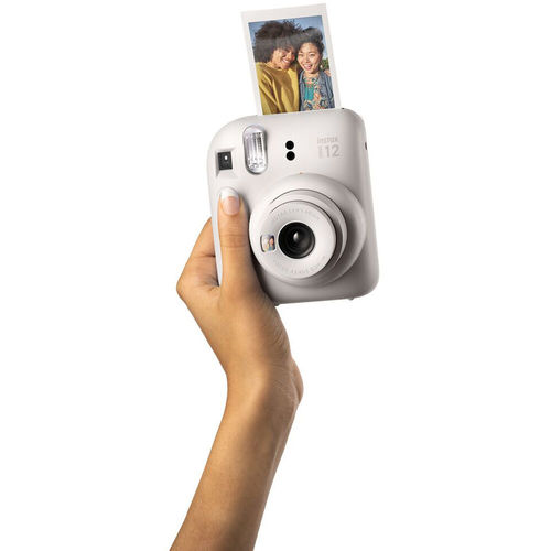 מצלמת פיתוח מיידי Fujifilm Instax Mini 12 Instant Film Camera (Clay White) לבן