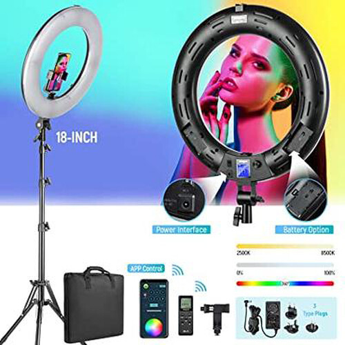 פנס לד רינג מקצועי Weeylite WE-10S RGB LED Ring Light