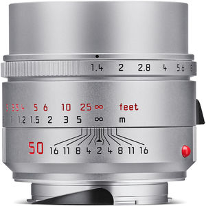 עדשה Leica Summilux-M 50mm f/1.4 ASPH. Lens (Leica M, Silver, 2023 Version)