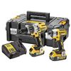 סט 18V מקצועי ללא פחמים מברגה/מקדחה רוטטת + אימפקט סוללות 5AH דגם DCK276P2