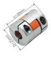 מתאם בוקסה לציר מנוע 6ממ אורך 25ממ קוטר 20ממ