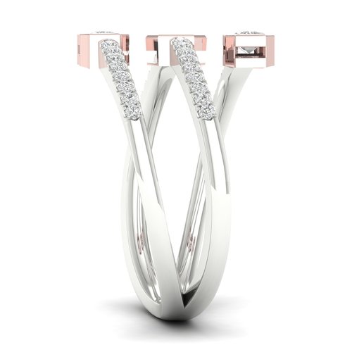 טבעת שבילי יהלומים 0.50ct מזהב 14K