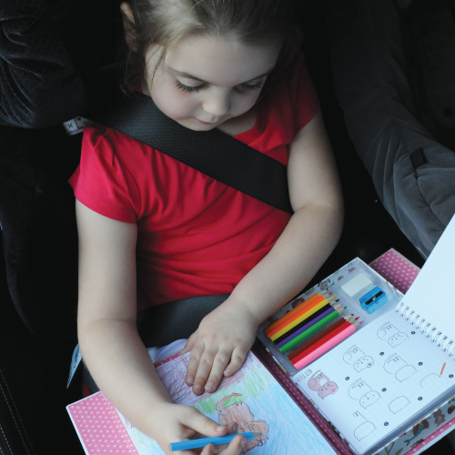 ערכת לימוד ציור בשלבים לבית ולנסיעות (36 דפים, 9 עפרונות צבעוניים) - עולם האגדות