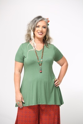 טוניקה מלו שרוול קצר plus size