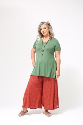 טוניקה מלו שרוול קצר plus size