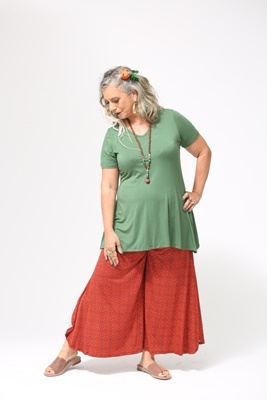 טוניקה מלו שרוול קצר plus size