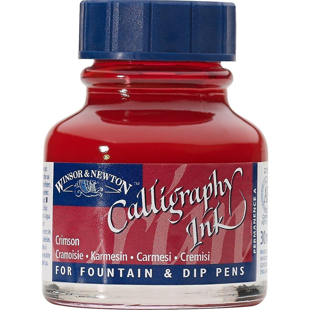 דיו אדום CRIMSON לקליגרפיה (30 מ"ל) WINSOR&NEWTON