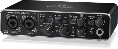 כרטיס קול דגם UMC204HD מבית BEHRINGER