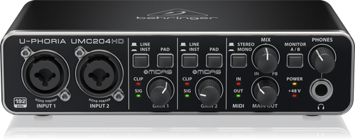 כרטיס קול דגם UMC204HD מבית BEHRINGER